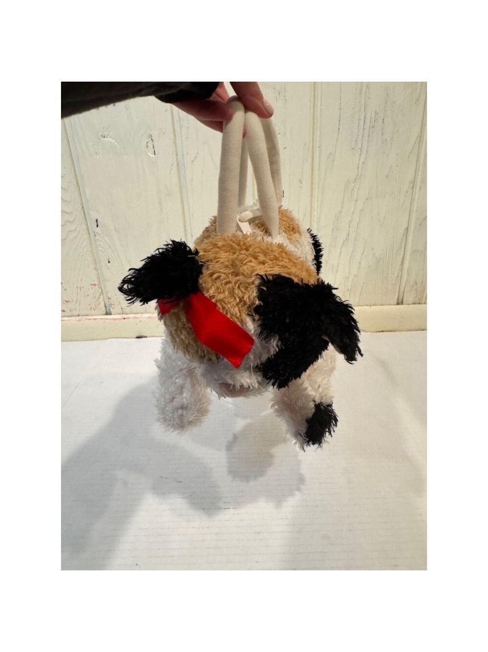 Toby NYC Calico Cat Plush Purse Small White Brown